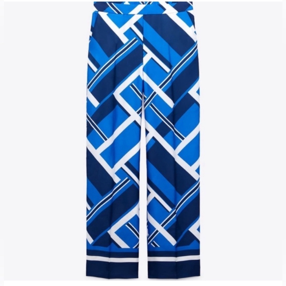 NWT ZARA GEOMETRIC PRINT PANTS SIZE LARGE